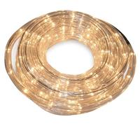 WatioWave Tubo luminoso flexible LED cálido 50m IP44, ideal para decoraciones exteriores y ambientes acogedores.