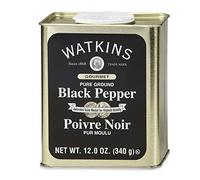 Watkins All Natural Gourmet Spice Tin, Ground Black Pepper, 12 Ounce
