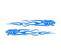 Watreketal 2 calcomanías de estilo de automóvil de 24 cm, diseño de llama de tigre, calcomanías de pared para cochera, herramientas de estilo de coche, calcomanías de parachoques para automóviles y