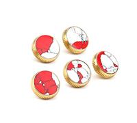 Watreketal 5 tapas de válvulas de trompeta impresas, botones de válvulas de trompeta de metal, válvulas de trompeta de repuesto