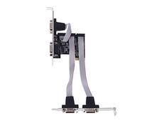 Watreketal 99100 Chipset PCIe de 4 puertos para añadir en tarjeta, multiadaptador de expansión RS232 DB9, gestión de cables de juego