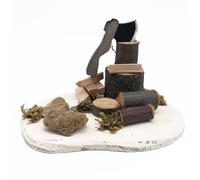 Watreketal Accesorios de decoración de casas de muñecas 1:12 realistas de campo, escenas de campo en miniatura, adornos de jardín, regalo para mujeres y hombres, accesorios de decoración de casas de