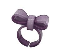 Watreketal Anillos de lazo de resina colorida ajustable con banda abierta retro estética para mujeres y niñas, anillos abiertos ajustables para mujeres, talla única, como se describe, como se describe