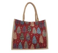 Watreketal Bolso de hombro de moda con diseño de árbol de retazos, bolsa de compras de gran capacidad para un fácil transporte, bolso de gran capacidad, Red, One Size