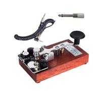 Watreketal Cable manual de sonido y luz, código morse de 3,5 mm, base de madera, K8, tabla de práctica de onda corta, ligera, herramienta de entrenamiento de comunicación por radio