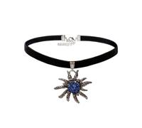 Watreketal Collar con colgante de flor de Edelweiss para mujer, disfraz tradicional de Oktoberfest, joyería alemana, regalo de terciopelo con diamantes de imitación, collar para mujer, talla única