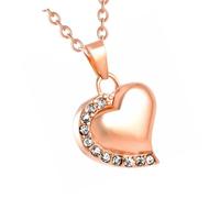 Watreketal Collar con medallón para cenizas de mascotas, para mascotas, mamá, medallón, cenizas/pelo, corazón, diamantes de imitación, collar conmemorativo para hombre