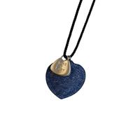 Watreketal Collar unisex con colgante de símbolo de amor y cordón trenzado, cadena de cordel suave, joyería delicada, para uso diario, cadena de suéter, collar de inspiración vintage, talla única