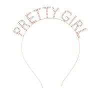 Watreketal Diadema, accesorios para fiestas, diadema con letras, bonitas coronas para niñas, diadema brillante, diadema para festivales de música, accesorios para la cabeza