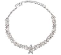 Watreketal Diadema, cadena para la frente, joyería para novia, cadena para el pelo, cadena de novia, diadema para mujer, tocado de cristal