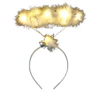 Watreketal Diadema con alas de halos, diadema para el pelo, moda para mujer, fiesta de Halloween, peinado, ligero, iluminado