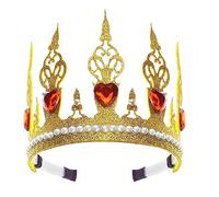 Watreketal Diadema, coronas elegantes con lentejuelas de cristal doradas para niños, coronas brillantes de cumpleaños para niños, suministros de cumpleaños