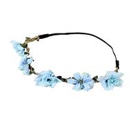 Watreketal Diadema de flores de rosas para vacaciones en el mar, elegante diadema floral para vacaciones, novia, novia, accesorios para el cabello