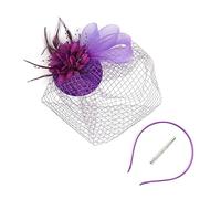 Watreketal Diadema de tocado vintage, exquisita rosa para fiesta de té, boda, disfraz, pastillero, sombrero, diadema para funeral/boda