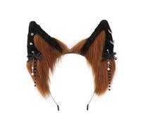 Watreketal Diadema, diadema de orejas de gato para cosplay con aretes de lazo, diadema para mujer y adolescente, para transmisión en vivo, caricaturas, carnavales