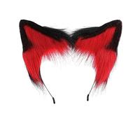 Watreketal Diadema, diadema de orejas de zorros para mujer, estudiantes, carnavales, anime, diadema, orejas de gato, diadema de felpa para el pelo de Navidad