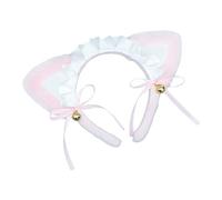 Watreketal Diadema, diadema peluda para mujer con pajarita, diadema de felpa para el pelo, diadema de sirvienta, accesorios para disfraz, tocado de máscaras