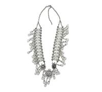 Watreketal Diadema, gargantilla de cadena con borlas, cadena de pelo de princesa para mujer, festival de música, disfraces, vacaciones, joyería para el cabello