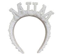 Watreketal Diadema para mujer embarazada con perlas, diadema para concurso, graduación, diadema para mamá, para futuras mamás y bebés