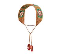 Watreketal Diadema, turbante de ganchillo con patrón de flores, bufanda elástica para el pelo, diadema hueca para mujer, accesorio para tomar fotos