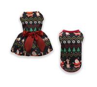 Watreketal Disfraz de perro, bonito vestido de novia para cachorro, falda de copos de nieve, chaleco de Navidad, falda de primavera, dulce
