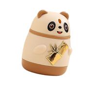 Watreketal Dispensador de palillos de dientes tipo empuje, bonito soporte de panda, organizador automático, caja organizadora para decoración del hogar, caja de palillos de dientes tipo prensa