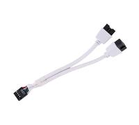 Watreketal Eficiente cable blindado USB 2.0 de 9 pines a doble de 9 pines para una transferencia de datos estable y segura, ideal para placa base de computadora, cable divisor de estabilidad USB para