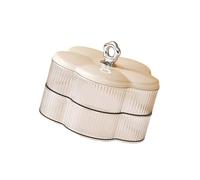 Watreketal Elegante bandeja de dulces floral de 2 capas, práctico cuenco para servir frutos secos, aperitivos, fiesta, organización del hogar, contenedor de aperitivos