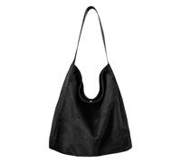 Watreketal Elegante bolso de hombro de ante sintético casual con compartimentos organizativos para mujeres viajeras de gran capacidad, Black, One Size