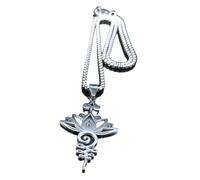 Watreketal Exquisito colgante de amuleto religioso con diseño de flores, collar elegante, aretes de gota únicos para cualquier ocasión, joyería de moda, necklace, como se describe, como se describe