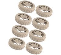 Watreketal Fundas para ruedas de maleta, prácticas de silicona, mejora la durabilidad, a prueba de golpes, diseños para viajes de negocios, 8 piezas de accesorios de maleta de viaje, Color caramelo