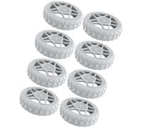 Watreketal Fundas para ruedas de maleta, prácticas de silicona, mejora la durabilidad, a prueba de golpes, diseños para viajes de negocios, 8 piezas de accesorios de maleta de viaje, gris, One Size