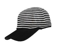 Watreketal Gorra de béisbol informal a rayas, gorra de sol, sombrero de lengua, para el Día Mundial del Fútbol, Día Internacional del Baloncesto, gorra de béisbol, Negro, Talla única