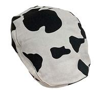 Watreketal Gorra vintage de algodón con patrón de vaca para mujer y niña, elegante, para primavera, a la moda, otoño, panadera, blanco, Talla única