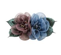 Watreketal Horquillas para el pelo, horquillas para el pelo femenino, de lujo, tul, flores, primavera, pasadores para el pelo para mujeres, tocado casual, accesorios para el pelo de hadas