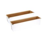 Watreketal Juego de 2 moldes rectangulares para hornear pan profesional, de grado comercial, antiadherentes, accesorios de cocina, moldes de revestimiento antiadherente