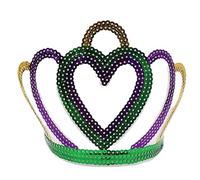 Watreketal Llamativa corona de Mardi Gras accesorio para el cabello para un aspecto elegante, tocado de fiesta, corona brillante, coronas para adultos