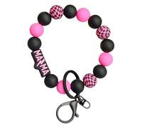 Watreketal Llavero de silicona con cuentas de tablero de ajedrez para mamá, día de la madre, cumpleaños, Navidad, joyería de moda para mamá, B, Talla única