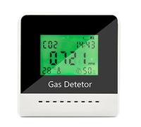 Watreketal Medidor de CO2 portátil con reloj, recargable por USB, detector de dióxido de carbono, sensor de temperatura y humedad, sensor de temperatura y humedad