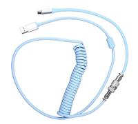 Watreketal Metropolis - Conector de cable desmontable de aleación en espiral tipo C USB para teclado mecánico USB tipo C en espiral