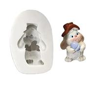 Watreketal Moldes de silicona con forma de dibujos animados para tartas de Pascua
