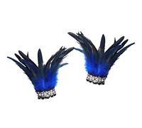 Watreketal Muñequeras de plumas para mujer, accesorios para el cabello, pulseras peludas, pulseras tobilleras de moda para mujeres y niñas, talla única, como se describe