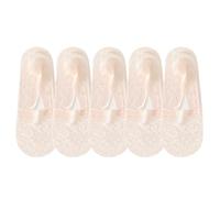 Watreketal Not Show Socks - Calcetines de algodón de corte bajo con tiras antideslizantes antideslizantes, forro invisible, para mujer