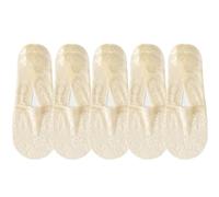 Watreketal Not Show Socks - Calcetines de algodón de corte bajo con tiras antideslizantes antideslizantes, forro invisible, para mujer