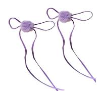 Watreketal Pinzas para el pelo, lazo delicado con pompones, pinza para el pelo, clip para el pelo, lazo de hada dulce para niñas, lazo grande, cinta balletcore