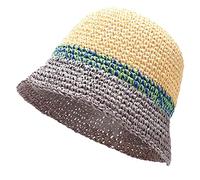 Watreketal Sombrero de pescador de ganchillo de ala ancha a juego para mujer, gorro de pescador plegable de primavera, regalos de vacaciones para novia, sombreros de primavera a juego para mujeres y