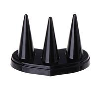 Watreketal Soporte organizador de almacenamiento para mostrador de joyas, color negro, 3 ranuras, soporte de exhibición de joyas negro para espectáculos giratorios, talla única, como se describe