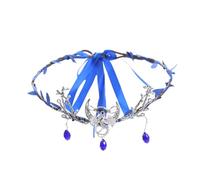 Watreketal Tocado de cinta de hadas para sesión de fotos para bodas, festivales, fiestas, estudios fotográficos, bosques, niñas, corona de flores para niñas