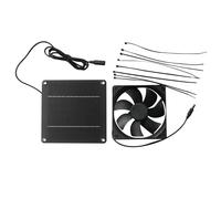 Watreketal Ventilador de circulación de aire con panel solar de 6 pulgadas, 4 W, multiusos, uso en gallineros, cobertizos, ventilación de aire