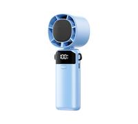 Watreketal Ventilador portátil de mano para exteriores de 0 a 100 velocidades, pequeña refrigeración, USB C, recargable, 5200 mAh, control de refrigeración con compresa fría de mano para actividades